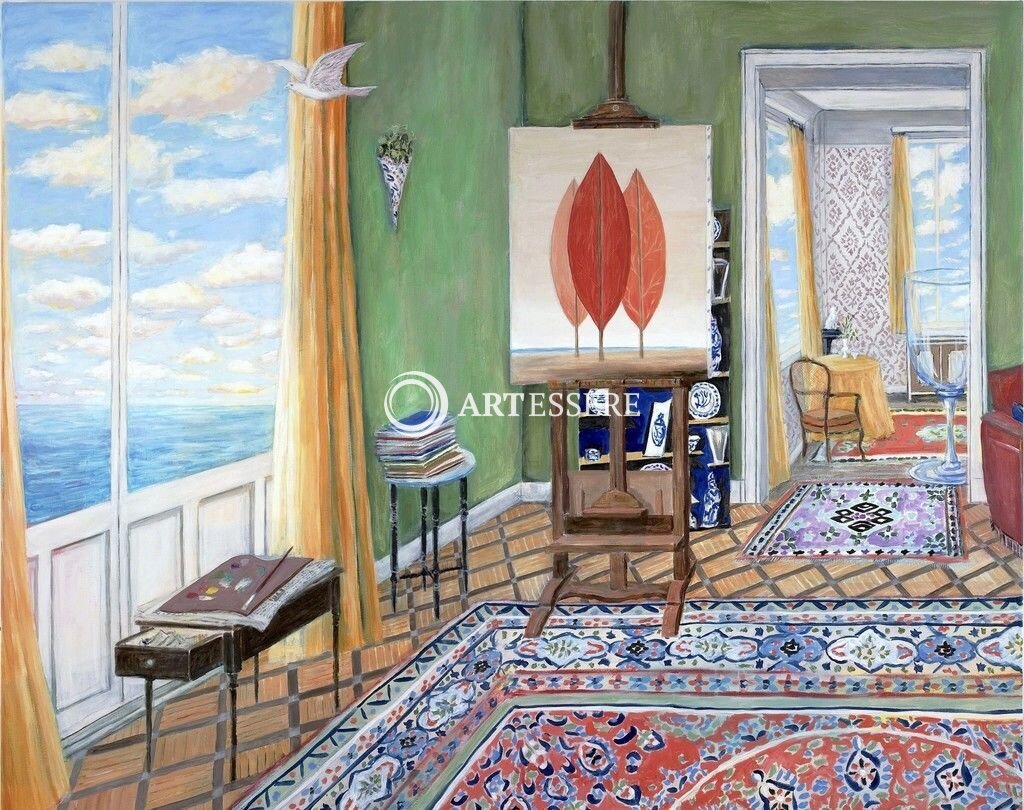 Studio of Artist Painting