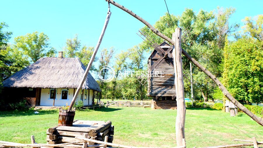 Museum of Folk Architecture, lifestyle and children′s creativity in rural Prelesne